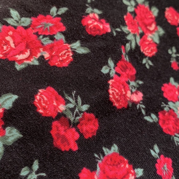 🌺Sweet Vintage Cotton Rose🌺 Summer Mini Dress🌹🖤 - Picture 4 of 4